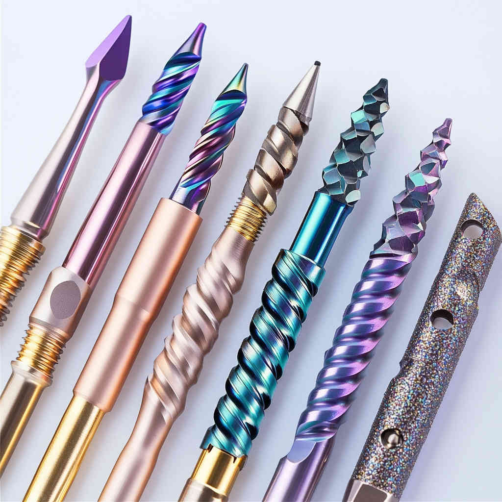 High-quality nail drill bits set in various colors and designs, showcasing their precision and durability