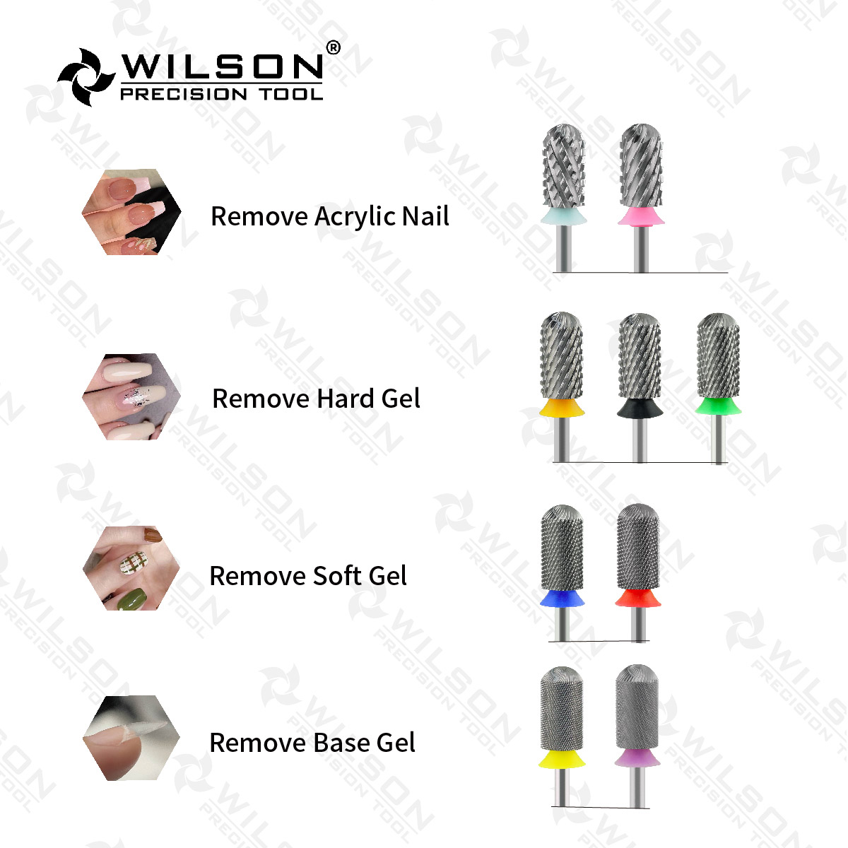 WILSON Large Rounded Top Bits-Nail drill bits Remove gel carbide Manicure tool Nail accessories Hot sale