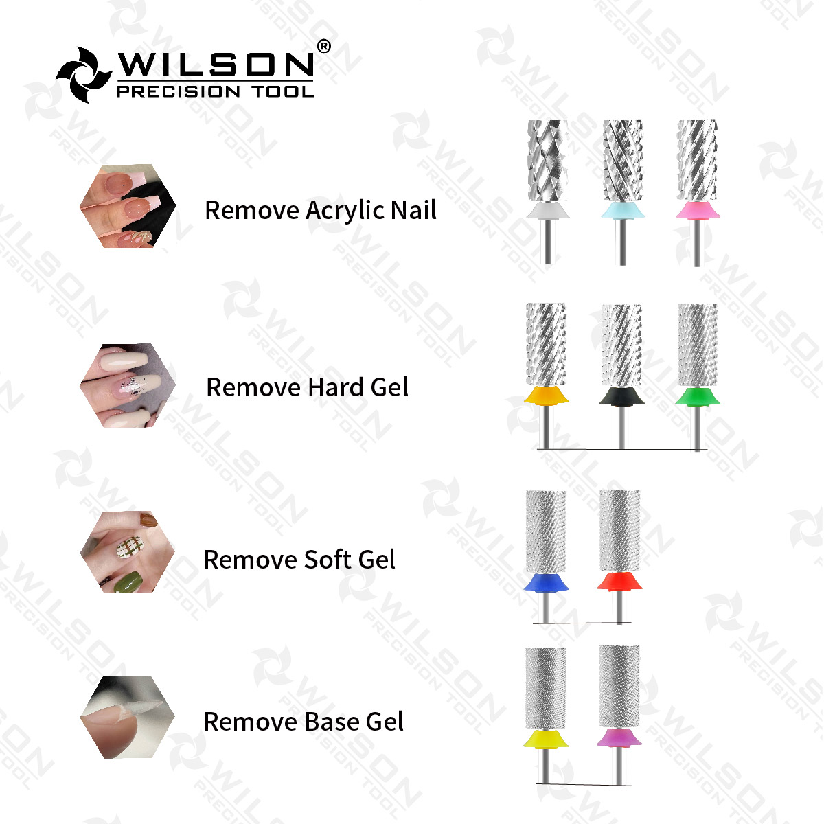 WILSON Large Barrel Bits -nail drill bits For manicure nail accessories