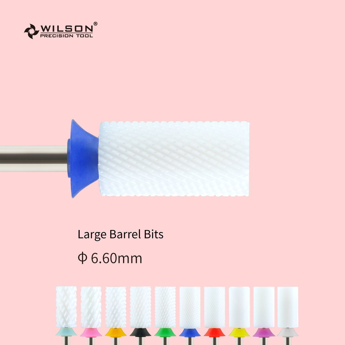  Small Barrel Bit - White - Ceramic Nail Drill Bits Electric Manicure Drill & Accessory