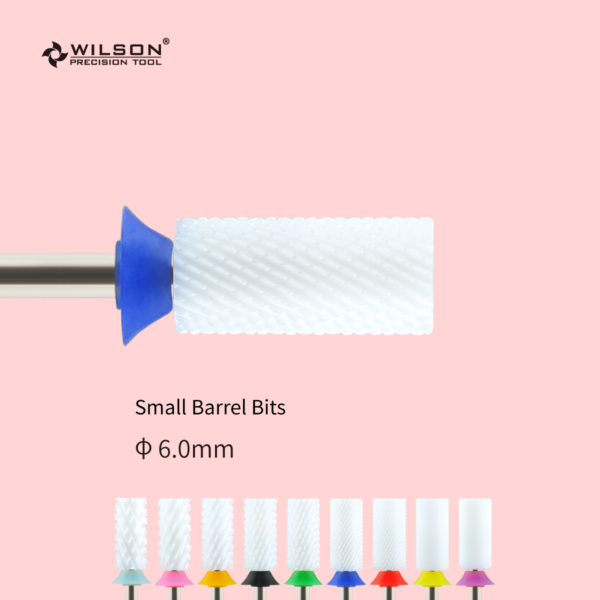  Small Barrel Bit - White - Ceramic Nail Drill Bits Electric Manicure Drill & Accessory