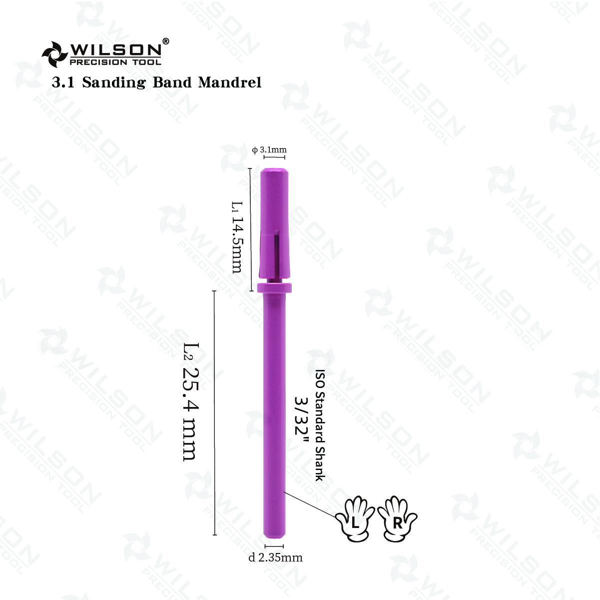 3.1mm Sanding Band Mandrel Mini and Portable Stainless Steel Bits Well Sun Inventive Nail Polish Tool Nail Bit
