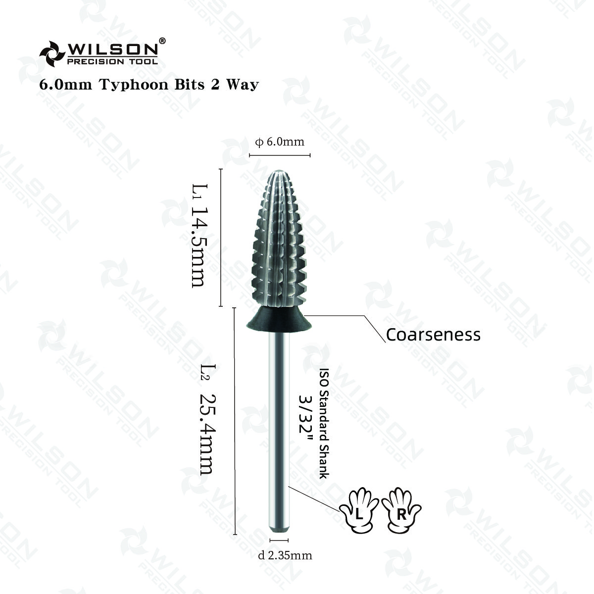 WILSON Volcano Bit 2 Way Nail Drill Bits Remove Gel Carbide Manicure Tool Hot Sale Fre Nails Prode Drill for Nails Nail Acces