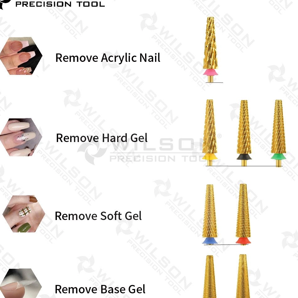 7.0mm 5in1 Plus Bits(Cross Cut)- Remove gel-Nail drill bits
