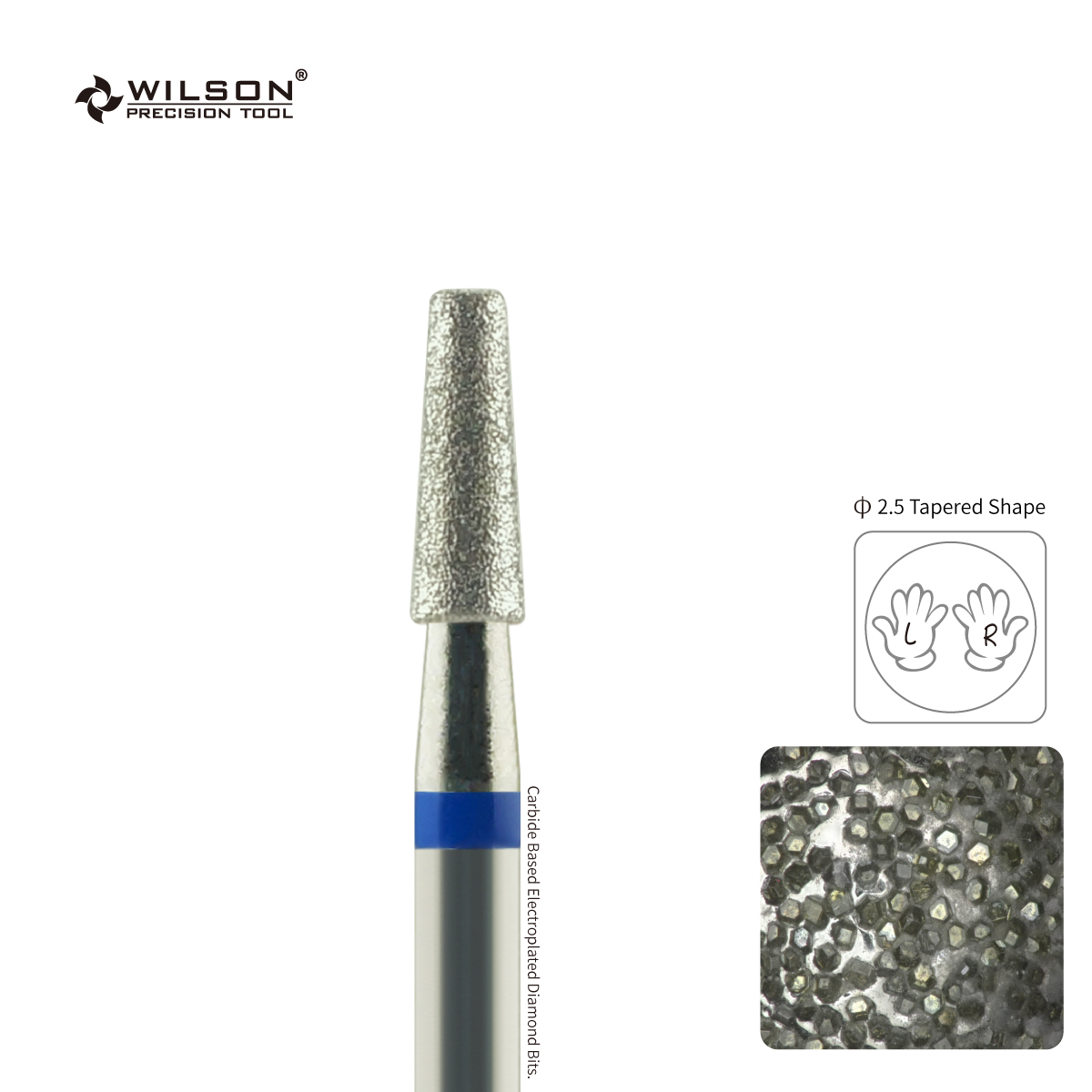 Tapered Shape Carbide Nail Surface Cleaner Nail Shaping Tool with 7mm Flute Length Various Grits Customized Logo Available--Remove the Cuticle
