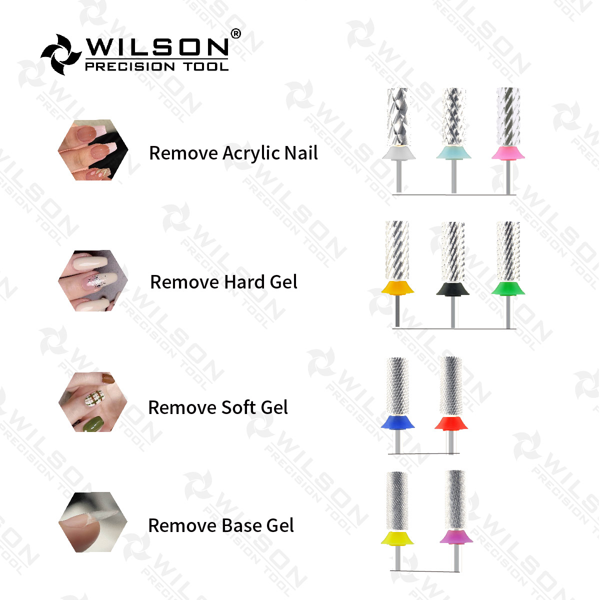 WILSON Small Barrel Bits-Nail drill bits Remove gel carbide Manicure tool Nail accessories Hot sale