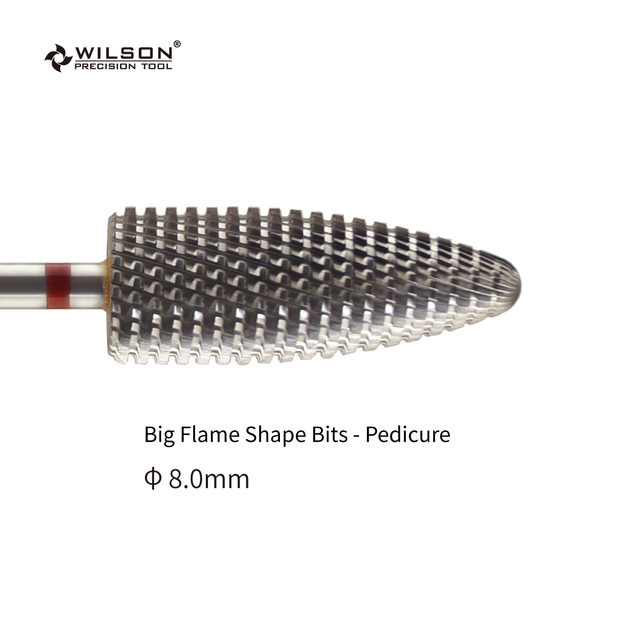 8.0mm Big Flame Shape Bits - Pedicure Manicure Machine nail bit drill Popular Styles ceramic nail drill bit set