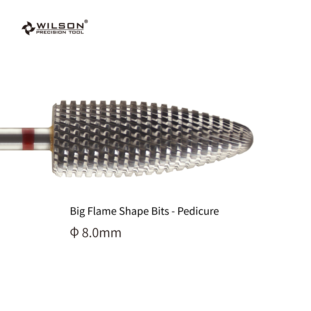 8.0mm Big Flame Shape Bits - Pedicure Manicure Machine nail bit drill Popular Styles ceramic nail drill bit set