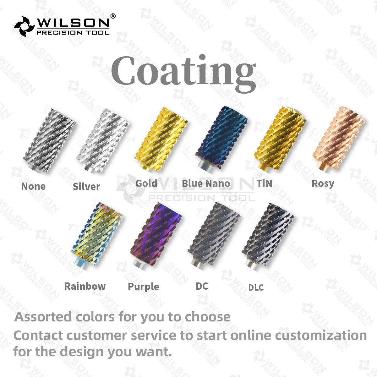 WILSON 5 in 1 Straight 2 Way Nail Bur user-friendly Nail Drill Bit Popular Polishing Carbide Nail Bit