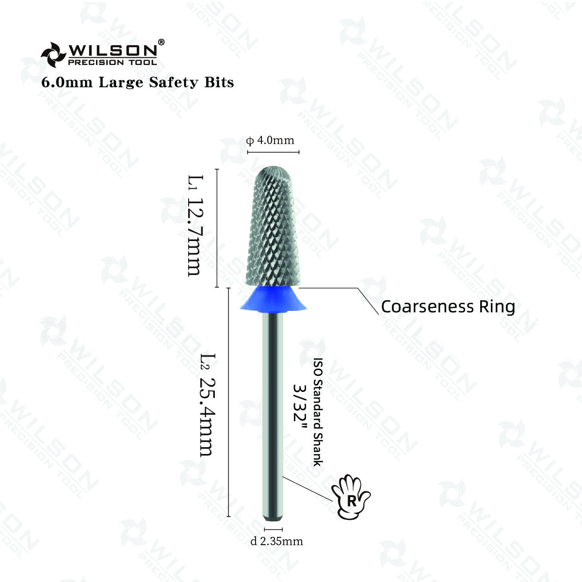 Nail drill bits Remove gel-(Large Safety Bit )- WILSON carbide Manicure tool Manicure tool Hot sale