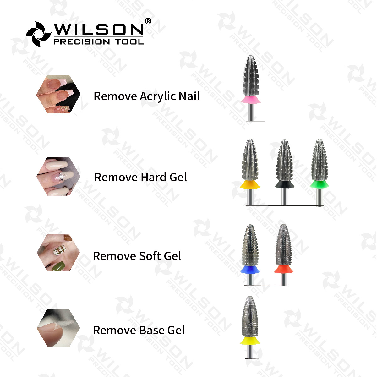 WILSON Volcano Bit 2 Way Nail Drill Bits Remove Gel Carbide Manicure Tool Hot Sale Fre Nails Prode Drill for Nails Nail Acces