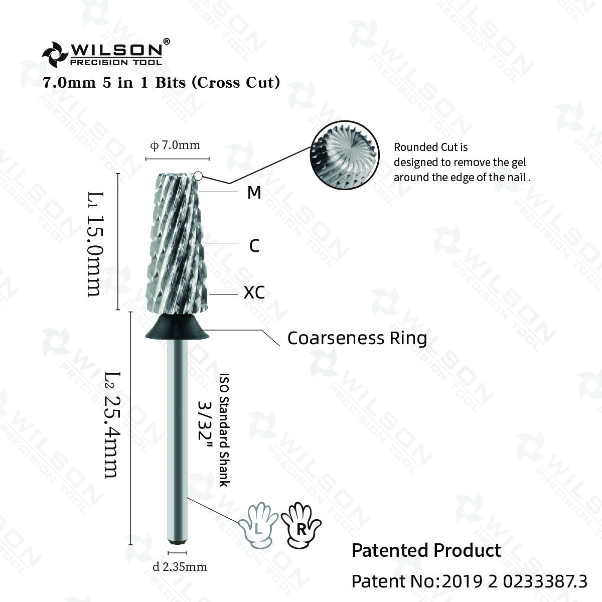 WILSON 5 in 1 Cross Cut Nail drill bits nail tools nail lathe strawberries Manicurenail lathe strawberries